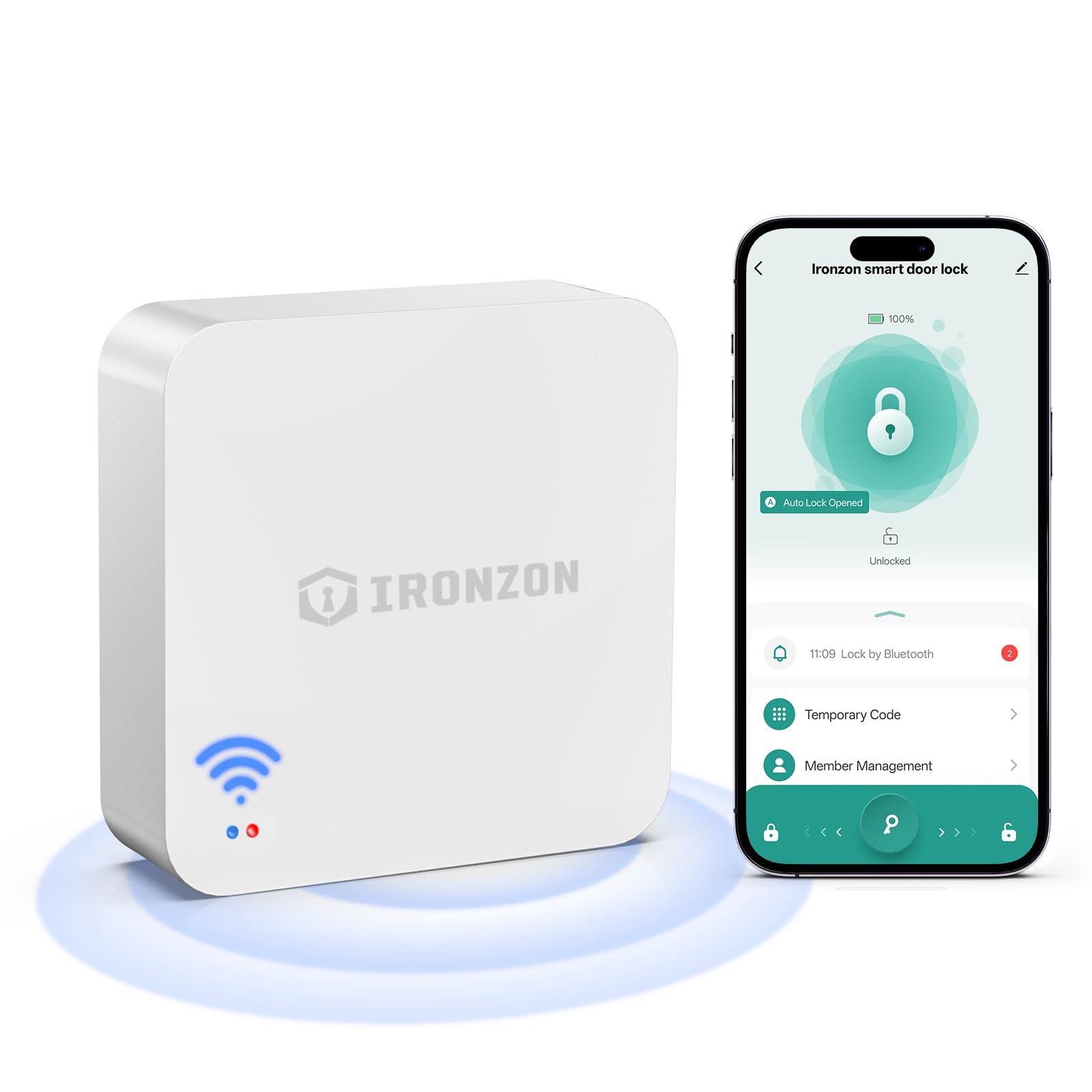 Photo 1 of Tuya Gateway for Smart Door Lock -Remotely Control Smart Fingerprint Door Lock via Tuya App-Gateway Smart Hub Compatible