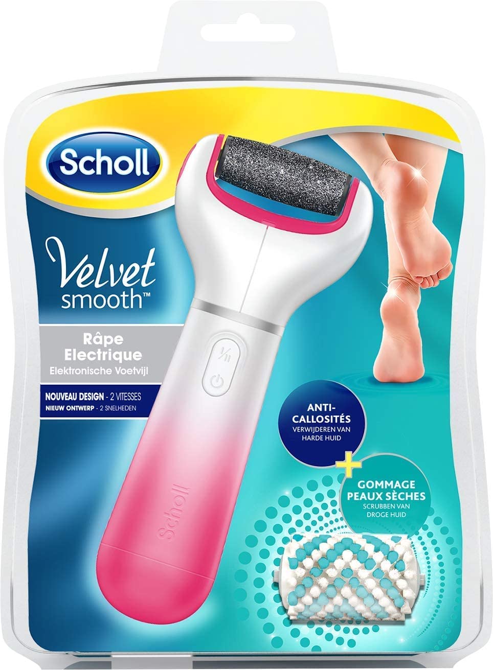 Scholl Doctor Velvet Smooth Express Pedi Electric Grater Pink