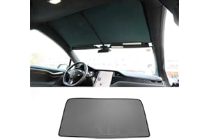 LUCKEASY Front Shading Net for Tesla Model X Glass Roof Sunshade Car Skylight Blind Shading Net (MX-GA33L A)