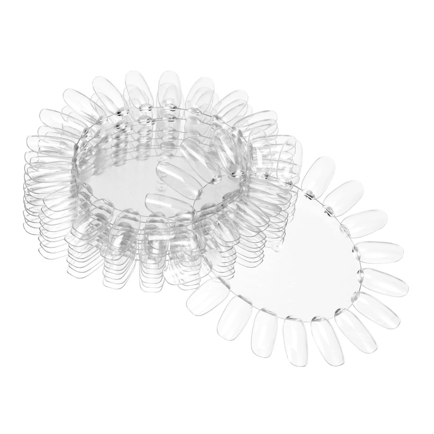 SOLUSTRE Nail Sticks Nail Art Supplies Acrylic Clear Nail Wheel Display Good for Nail Art Polish Display Practice and Home DIY (10Pcs, Transparent)