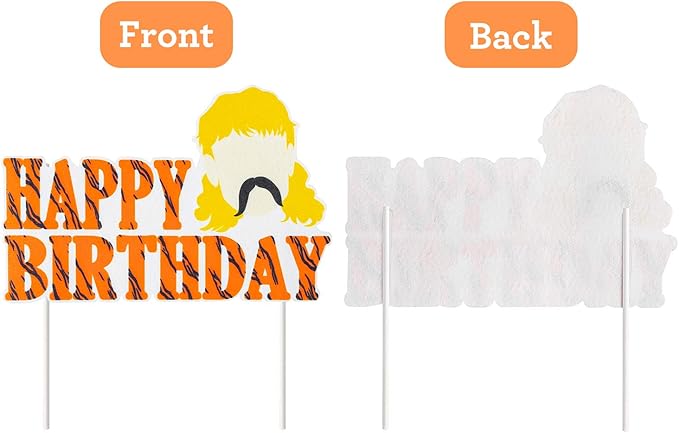 Angolio Tiger King Happy Birthday Cake Toppers Themed Birthday Party Favor Cupcakes Topper The King Cake Decoration Baby Shower Tiger Party Supplies Cakes Deserts Fruits Accessories Photo Booth Cake Cupcake Toppers