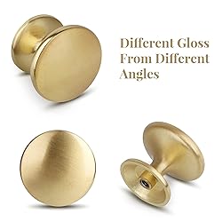 BIGLUFU Brass Drawer Knob, 30 Pack Brass Kitchen