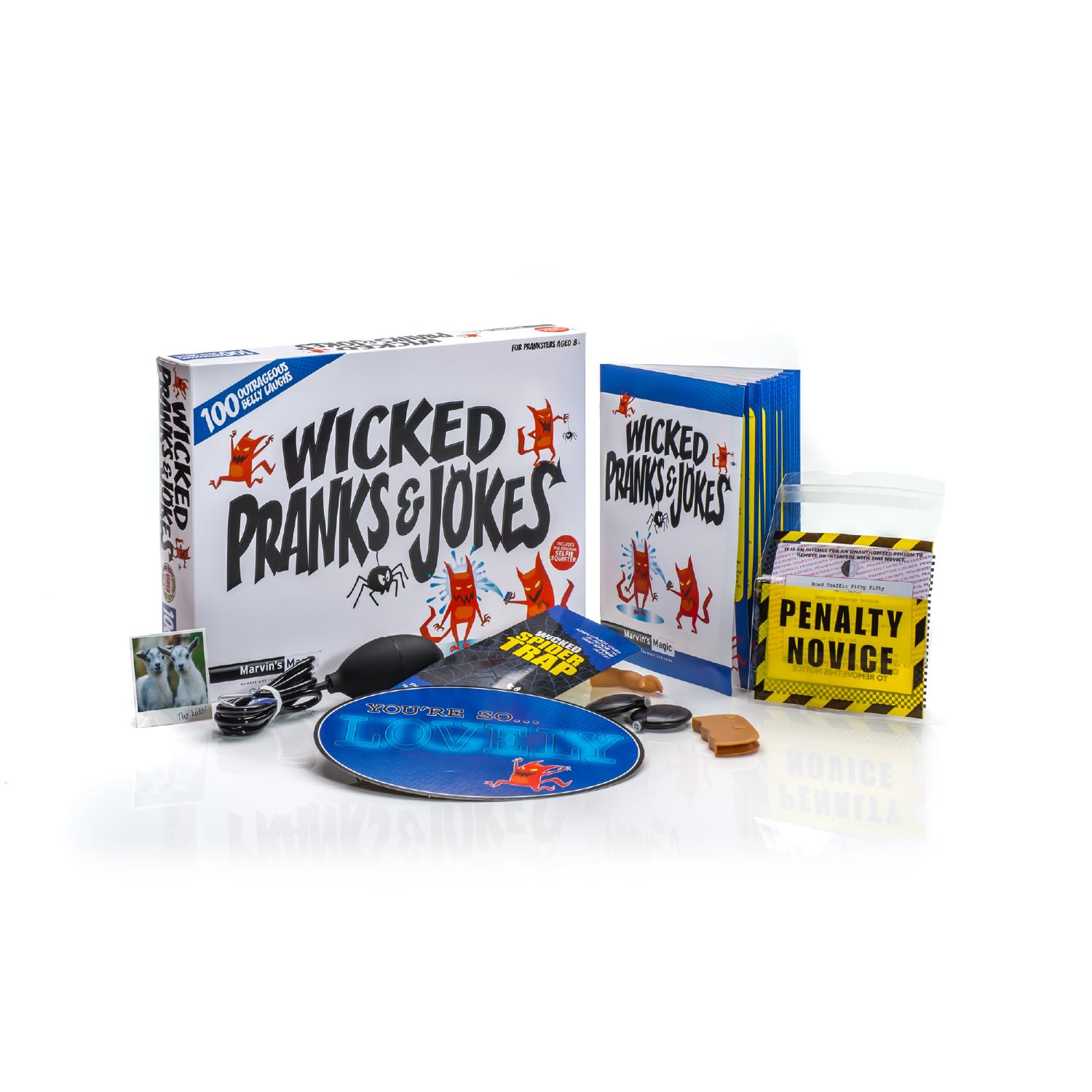 Marvin's Magic - Wicked Pranks & Jokes - Hilarious Collection of Fun Pranks for Kids - Includes Original Selfie Phone Squirter + More - Suitable for 8 Year Olds +