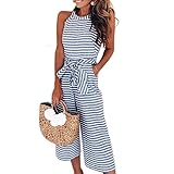 PRETTYGARDEN 2018 Women's Striped Sleeveless Waist