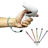 Improved Replacement Wrist Wraps for Oculus Quest 2 Gen Controller, Reflective Hand Straps with Resin Black Stopper, Replacement Adjustable Wrist Lanyards for Oculus Controller Green