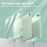FINTIE Hybrid Case for iPad Air 11 M4/M3/M2 Emerald Marble Clear Back view 6