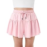 Stelle Butterfly Shorts Girls with Pocket Athletic Flowy Short 2 in 1 Dance Cheer Running Tennis Sports Skort 4-15 Years