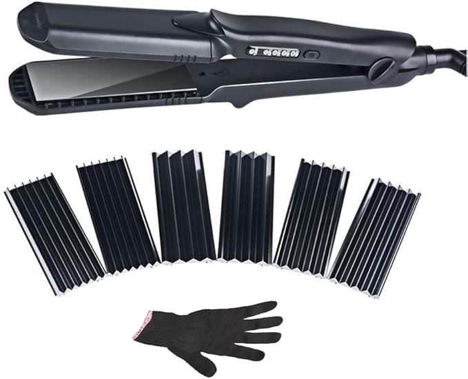 4 In 1 Hair Crimper and Straighter Set Professional Interchageable