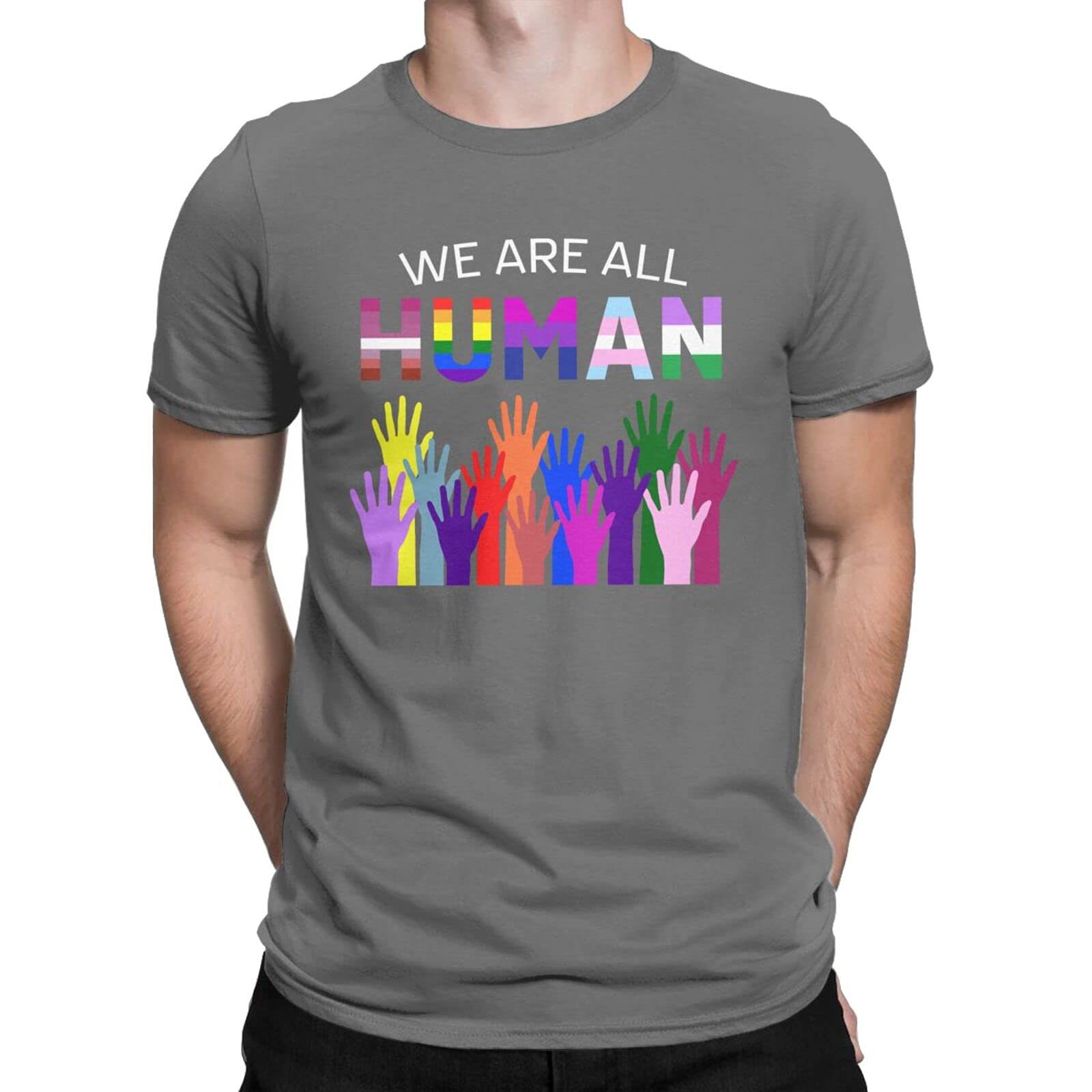 LGBT Gay Rights Pride Ally Gift Funny T-Shirt We are All Human Tops Tees for Men