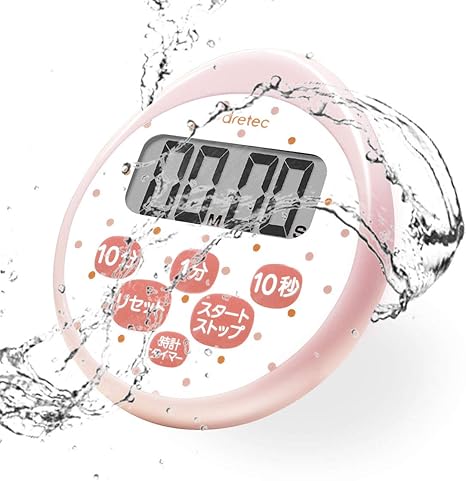 Amazon Co Jp Dretec ドリテック 防水タイマー 時計付き ピンク T 565pk ホーム キッチン