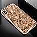 iPhone Xs Max Case,SQMCase Glitter Heavy Duty Rugged Hybrid Soft TPU Inner + Hard PC Outer with Crystal Bling Diamond Electroplated Frame Protective Case for iPhone Xs Max 6.5
