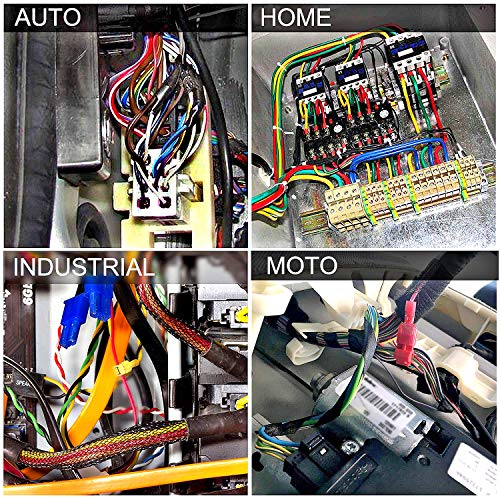 Allume 120Pcs T-Tap Wire Connectors, Self-Stripping Quick Splice Electrical Wire Terminals, Insulated Male Quick Disconnect Spade Terminals Assortment Kit - View #4