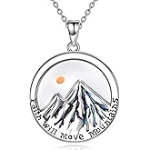 VLIEGEN Mustard Seed Necklace - Stainless Steel Faith Mountain Jewelry for Women & Men