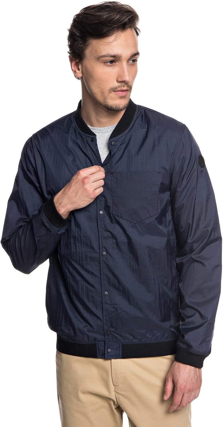 Quiksilver Men's QPAK Bomber Packable Jacket, Blue Nights, XL: Clothing