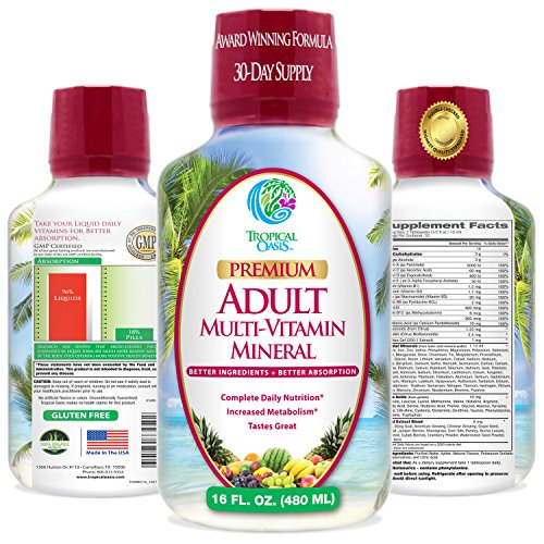 Tropical Oasis Multi Vitamin and Mineral Liquid Supplement ,16 fl oz, 32 servings Tropical Oasis Multi Vitamin and Mineral Liquid Supplement ,16 fl oz, 32 servings