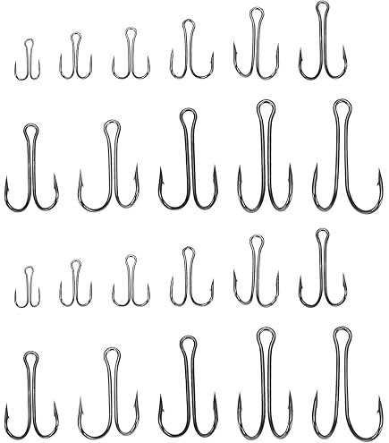 AGOOL Double Fishing Hooks Kit – High Carbon Steel Barbed Frog Hooks For Saltwater & Freshwater (30 Or 140 Pcs, Mixed Sizes)
