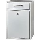 Mail Boss Locking Wall Mount Drop Box for Keys, Letters, and Payments | High security steel key drop box, deposit and suggestion box for office or home, indoor and covered outdoor use.