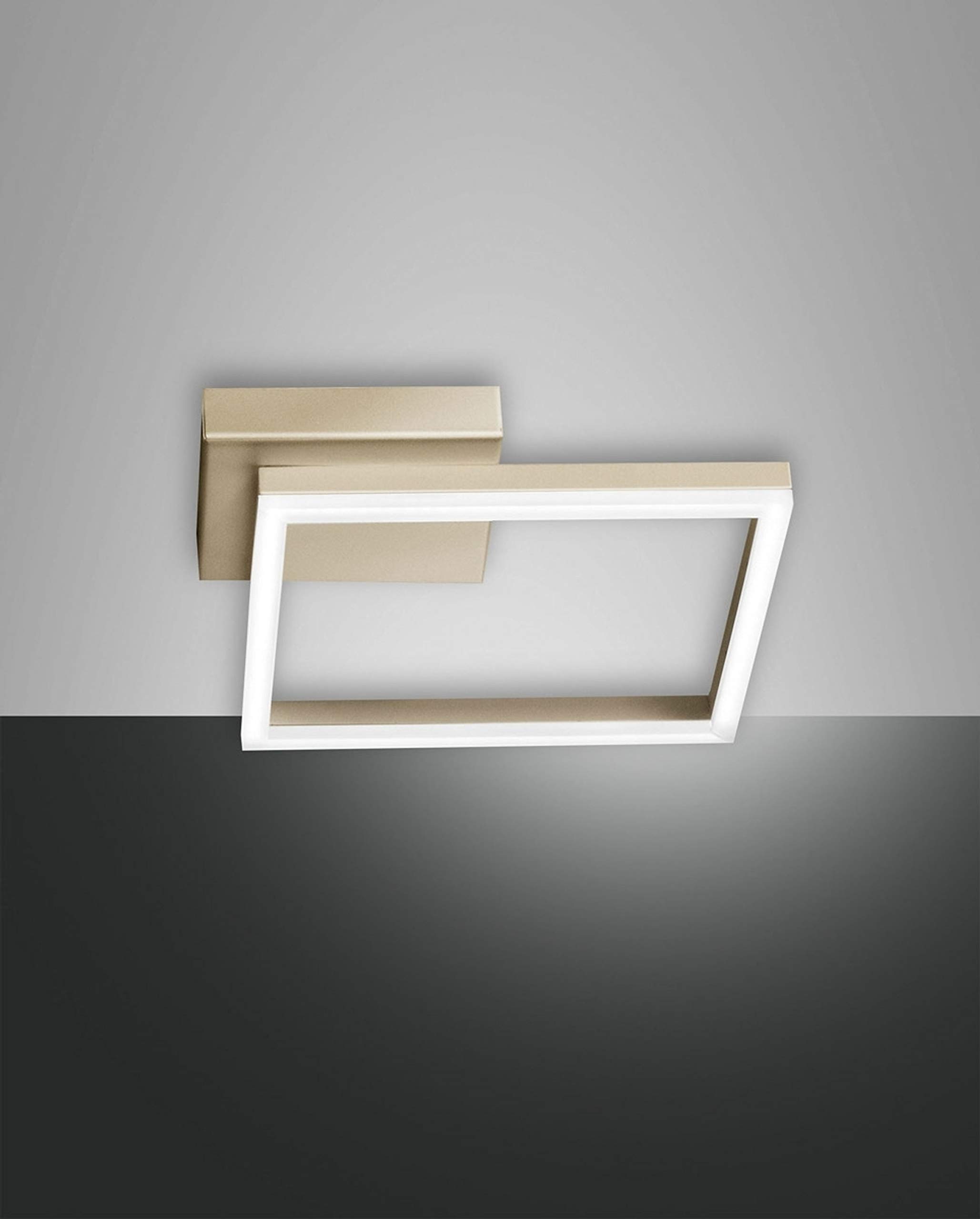 Fabas Luce Bard Integrated LED Semi Flush Light Gold Matt Glass
