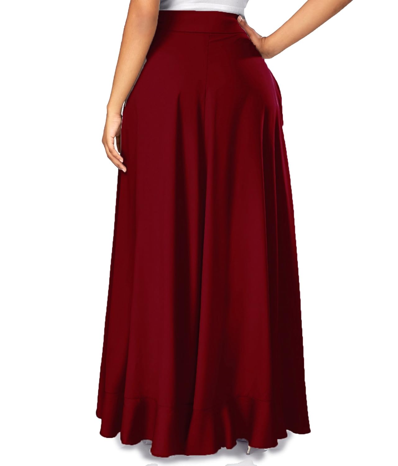 american-elm women's maroon solid skirt