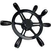 Winibo Aluminum 5-spoke Marine Boat Steering Wheel in 13 1/2" Diameter | Steeting Wheel with 3/4" Tapered Shaft (WH002)