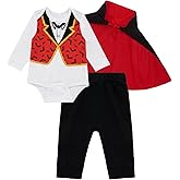 bakjuno Newborn Baby Boy Girl's First Halloween Cute Vampire Jazz Outfit + Cloak