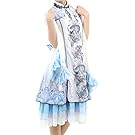 hachigo (hatigou) Gothic Wind Cheongsam Dress Dress Skirt Frill Lace Ribbon Gothic Lolita Lolita Women's Girl's Fashion Chinese Feminine Sweet