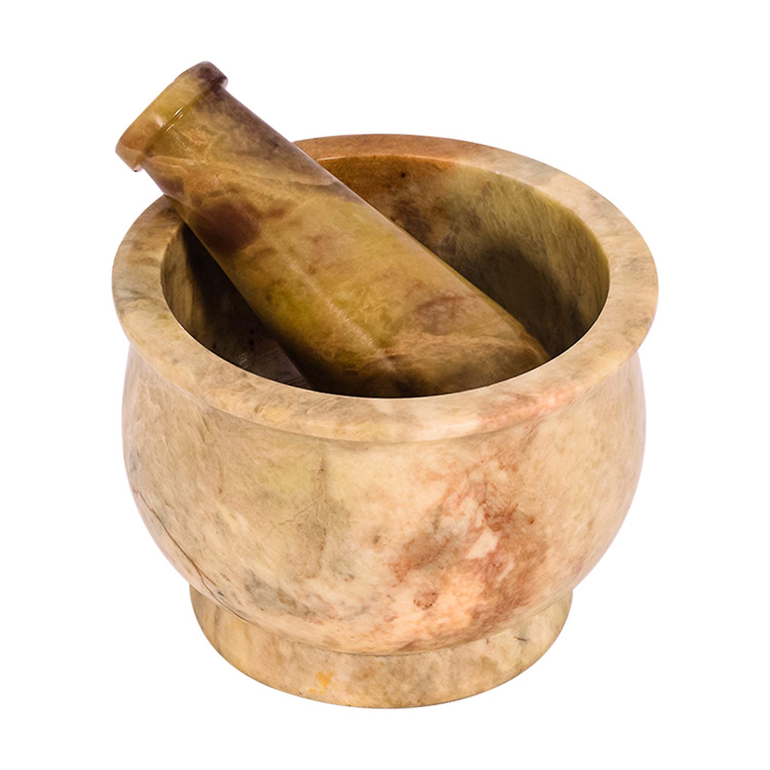 Divit Shilp Mortar and Pestle, Made of Heavy Duty Polished Hard Stone, Natural Stone Grinder For Spices, Pastes, Herbs, Seasoning etc. (Haldi) — image 1