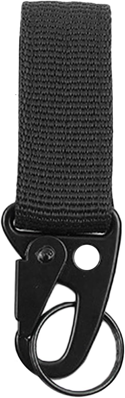 Beetest Strap Nylon Multifunctional Tactical Strap with Buckle Carabiner Hook Keyring Holder Quick Release Strap with Hook and Loop Tape