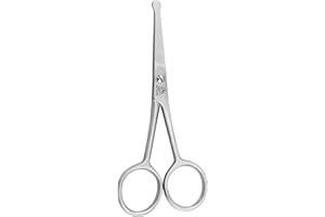 ARSUK Baby Nail Scissors for Kids Rounded Tip for Fingernail Toenail & Hair Multi-purpose Grooming Beauty Tools for Nose, Ear, Eyebrow Facial Hair of Men and Women Stainless Steel 4 Inch