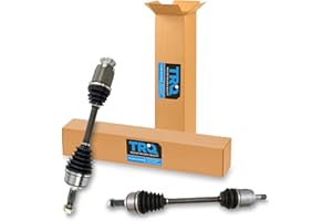 TRQ Front Driver and Passenger Side CV Axle Shaft Assembly Set Neoprene Boots Moly Greased Compatible with 2007-2014 Honda CR-V