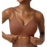 FITPPY Jelly Wireless Bras for Women Push Up Seamless No Underwire Deep V Bras Comfortable Tshirt Bralettes Everyday Bras