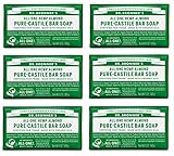 Dr. Bronner's Pure-Castile Bar Soap - Almond, 5 oz (6 Pack) (Health and Beauty)