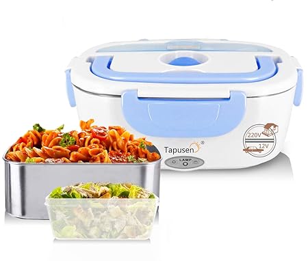 Tapusen Fiambrera Electrica 2 en 1 para Coche y Trabajo Tartera ...