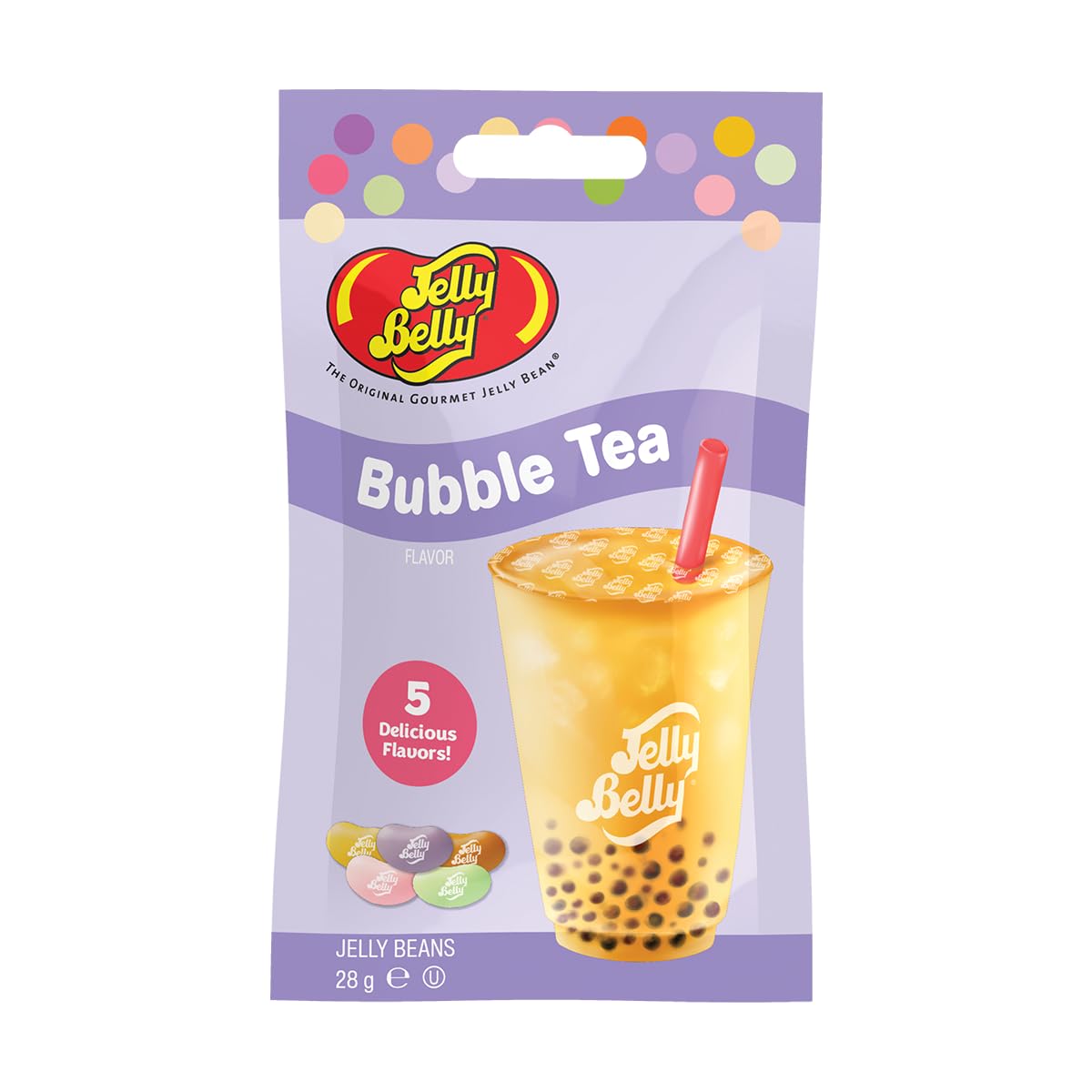 Jelly Belly - Assorted Bubble Tea Flavoured Jelly Beans, Convenient 30-Pack, Snack-Size Bags, 30 x 28g