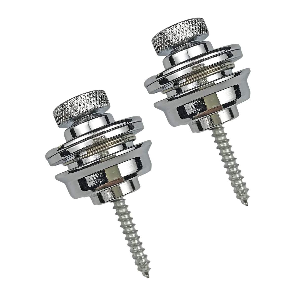 Guitar Strap Locks,Guitar Strap Buttons 2 Pack Metal Straplocks Anti-stripping Quick Release Bass Locks with Mounting Screws for Electric Acoustic Guitar Replacement
