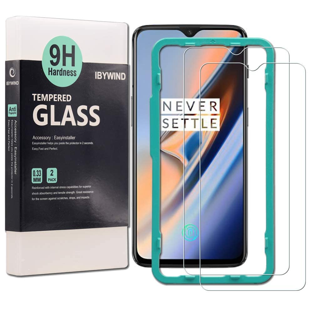 Ibywind Screen Protector For OnePlus 6T[2 Pack],9H Hardness Tempered Glass,Easy to Install