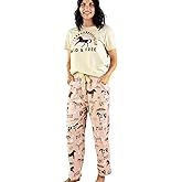 Lazy One Women's Pajama Set, Short Sleeves with Cute Prints, Relaxed Fit