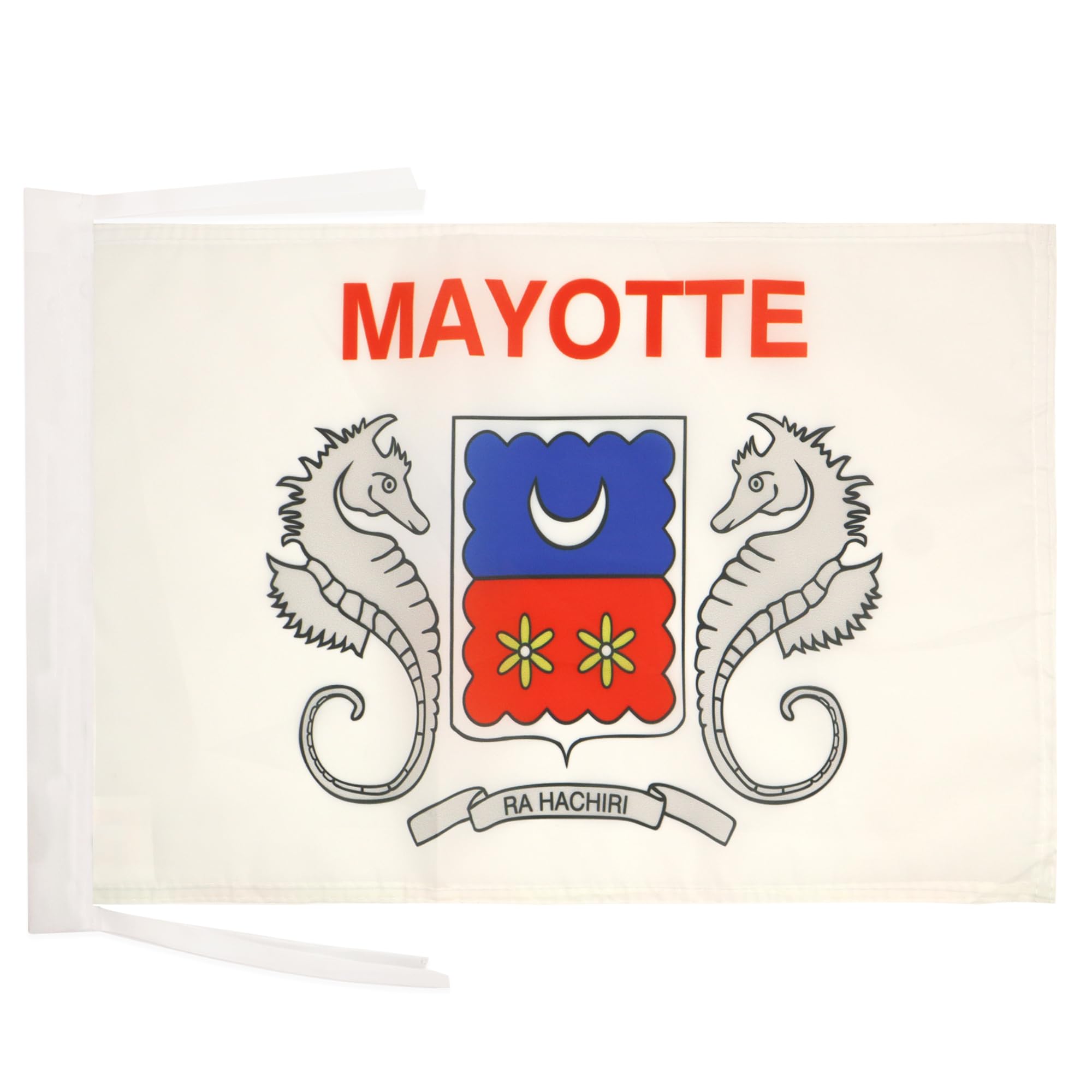 AZ FLAG - Mayotte Flag - 18'' x 12'' - 100% Polyester French region of Mayotte Small Banner with Two Cords - Fade Resistant - Vivid Colors - 18x12 in - 45x30 Cm — image 1