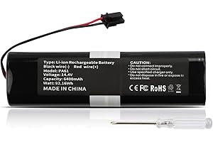 ZTHY Battery Replacement for Eufy RoboVac X8, X8 Pro Series RoboVac X8 T226X,RoboVac X8 Hybrid White,RoboVac X8 Pro SES Self-Empty Station Robot Vacuum Cleaner Part Number: PA61 14.4V 6400mAh 92.16Wh Black