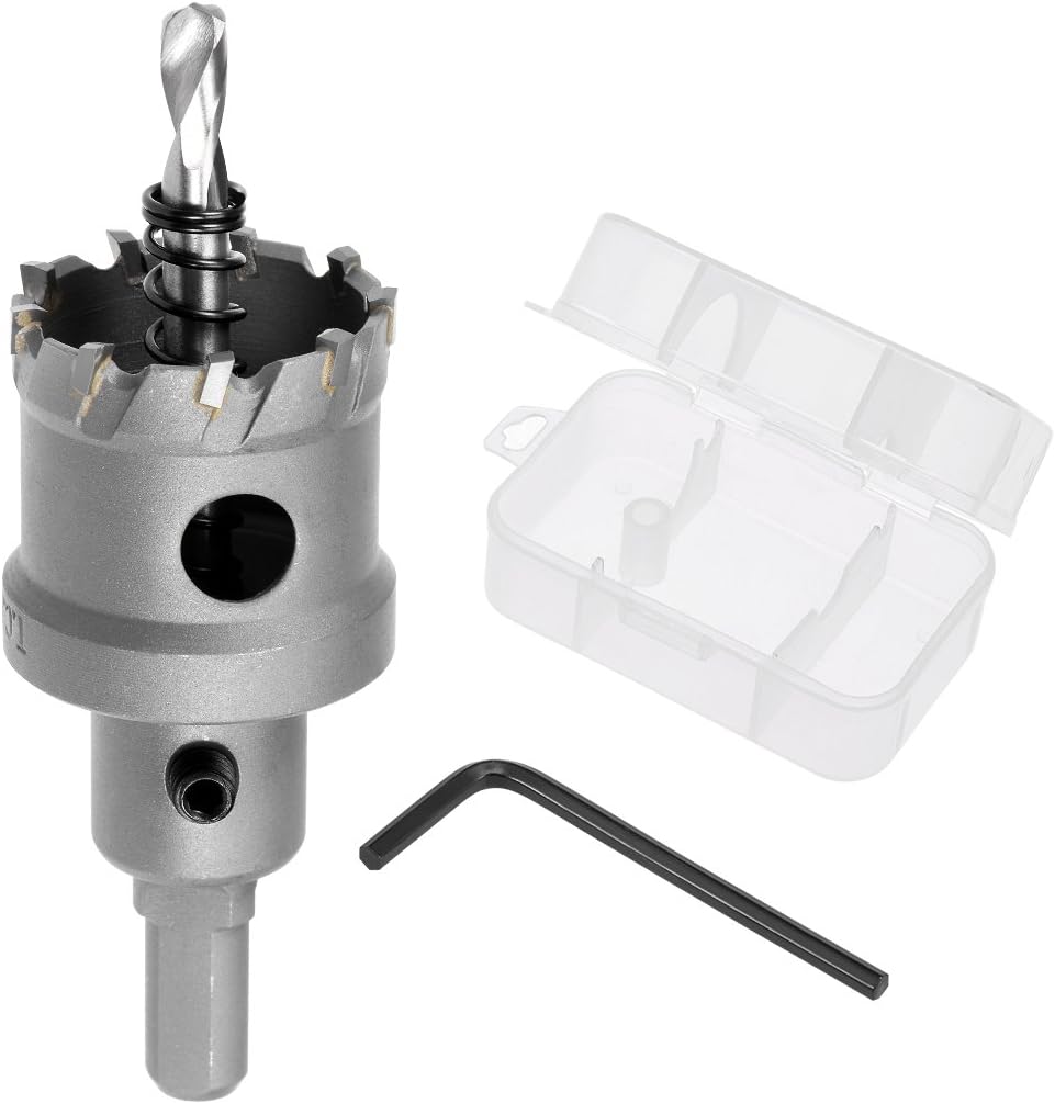 sourcingmap Carbide Hole Saw Drill Bit, 35mm Hole Cutter for Stainless Steel Alloy Cast Iron Copper Metal Sheet, with Limit Step - Image 4