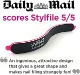 StylFile 2 Curved Nail File Ergonomic S-Shape Emery Board Ambidextrous Manicure view 2