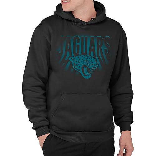 Junk Food Clothing x NFL - Jacksonville Jaguars - Team Spotlight - Unisex Adult Pullover Fleece Hoodie for Men and Women - Size X-Large