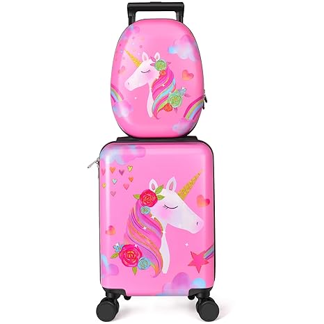 unicorn pull along suitcase