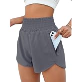 BMJL 2.5" Athletic Shorts for Women Comfy High Waisted Short with Pocket | zipper pocket,dolphin hem,elastic wide waistband,longer back,stretchy and quick-dry fabric,built-in liner,gym,workout,running