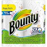 Bounty Select-a-Size Paper Towels, Printed, 167 2-PLY, 2 Huge Roll,...