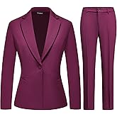 TRONSTORE Women's Business Suits for Work Professional 2 Piece Slim Fit Outfits for Women