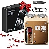 PAXA Mini Electric Shaver for Men,9000RPM Electric Razor for Men,Magnetic Dual-Head Rotary Pocket Shaver IPX7 Waterproof Wet & Dry for Shaving Face,USB-C Rechargeable for Home,Car,Travel(Yellow)