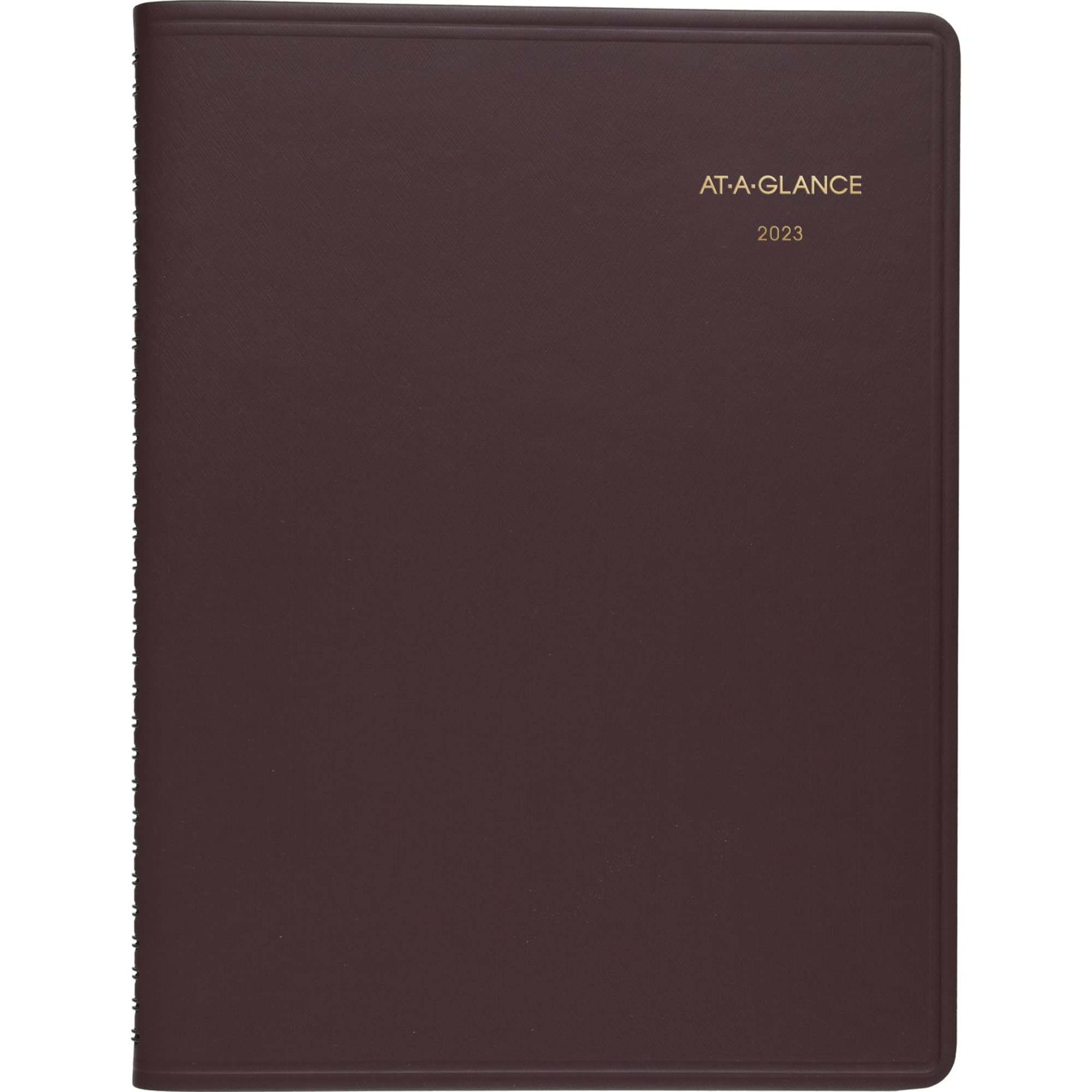AT-A-GLANCE 2023 Weekly Planner, Quarter-Hourly Appointment Book, 8-1/4" x 11", Large, Winestone (7095050)