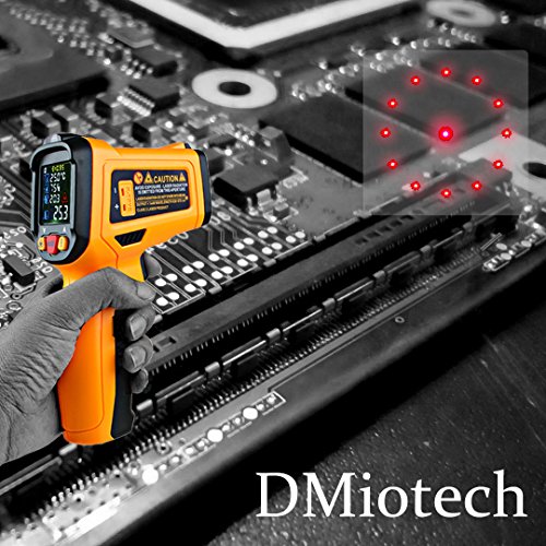 uxcell Temperature Gun Non-Contact Digital Laser Infrared Thermometer GUN -58-1472 Fahrenheit (-50-800 Celsius) Temp Handheld Yellow Black - Thumbnail 3