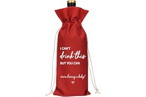 XFW （Red）I Cant Drink This But You Can Pregnancy Announcement for Grandparents Aunt Parents New Mom Dad Pregnancy Announcement Wine Bag